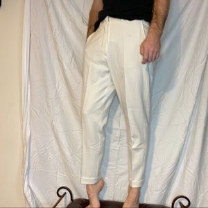 White flowy pants
